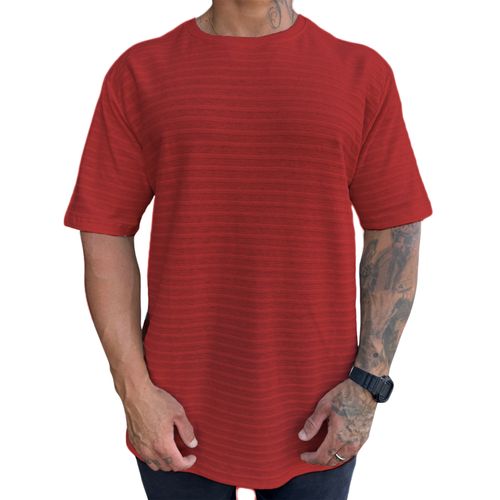 Camiseta Masculina HD Especial Listras VERMELHO-H0310- -1-
